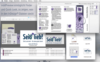 Screenshot: Finder mit inddPreview